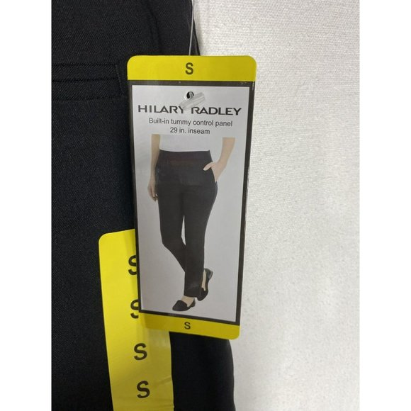 Hilary Radley Pull On Pant Stretch Mid Rise Slim Leg 4 Pockets Small Black - Picture 8 of 10